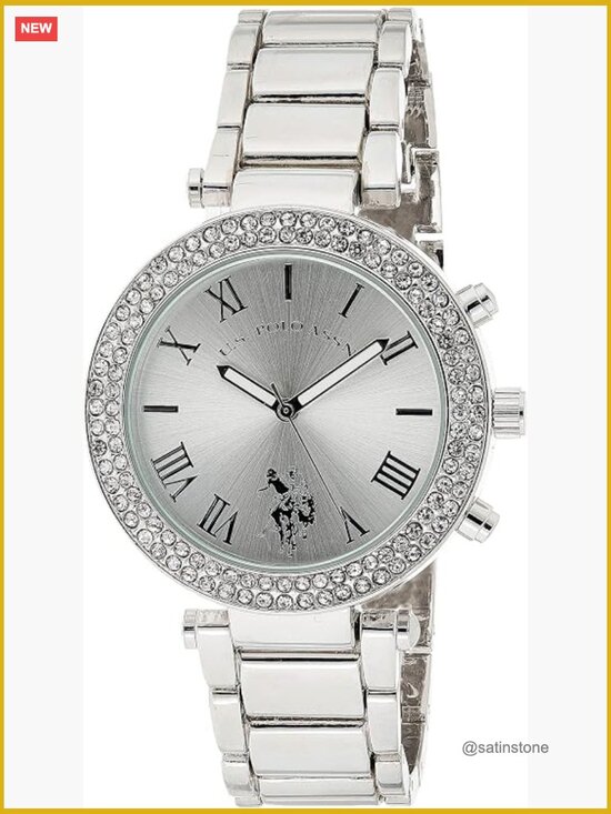 Quartz Silver-Toned Dress Watch - 39mm Case, Crystal Bezel, Japanese Movement main image 7